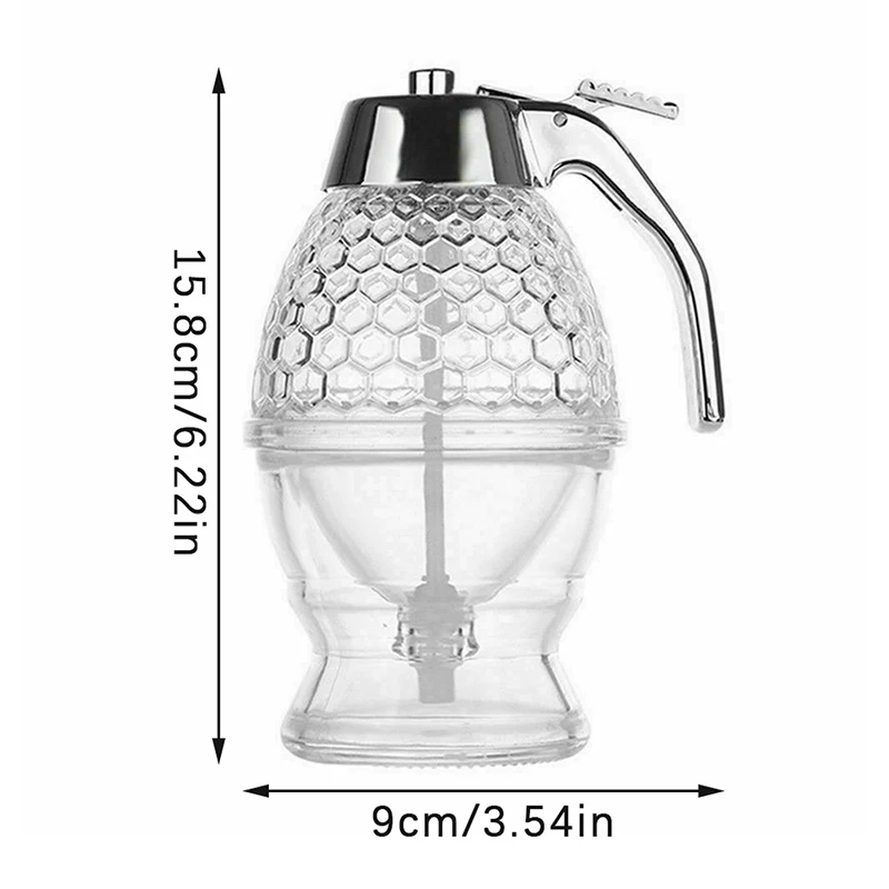 Syrup Juice Dispenser Honey Storage Jar Decorative Ornament Bee Jar Transparent Seasoning Jar Kitchen Spice Jar 200ml