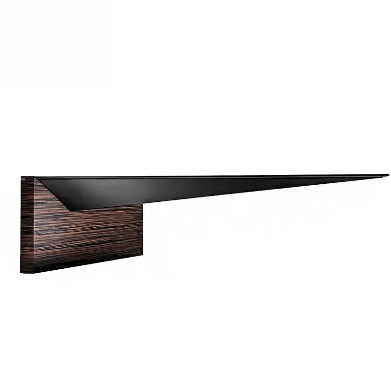 Floating creative irregular leather desk, study, office designer solid wood desk