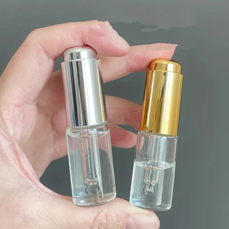 100Pcs 10ml Refillable Glass Press Type Dropper Bottle Essential Oils & Perfumes Empty Cosmetic Bottles