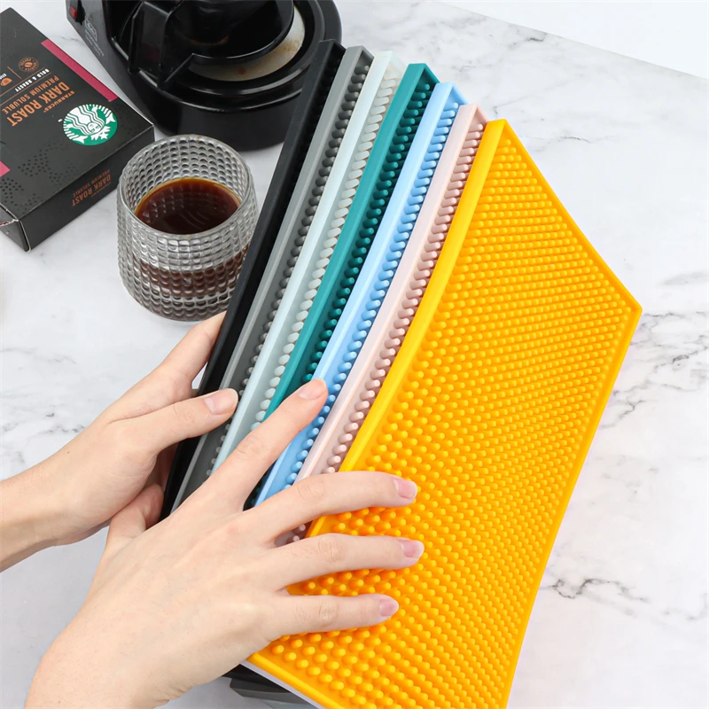 Robuste und stilvolle Barmatte aus Silikon zum Trocknen von Kaffee und Glas – perfekt für Bars, Restaurants und Arbeitsplatten zu Hause – Detail 2
