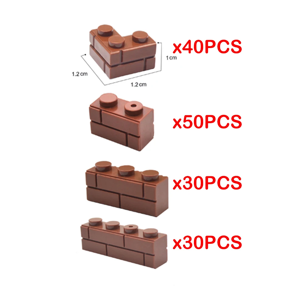 MOC – pièces de figurines murales, blocs de construction, briques épaisses, accessoires de ville, sacs de sable, escaliers, clôture à monter soi-même, 98283 15533 6020