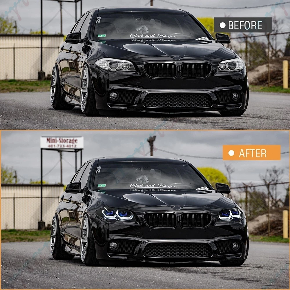 Pair LED Headlights For 2011-2013 2014-2017 BMW 5 Series F10 F11 F18 Headlamps Front Lights Turn Signal DRL Head Lamp Assembly