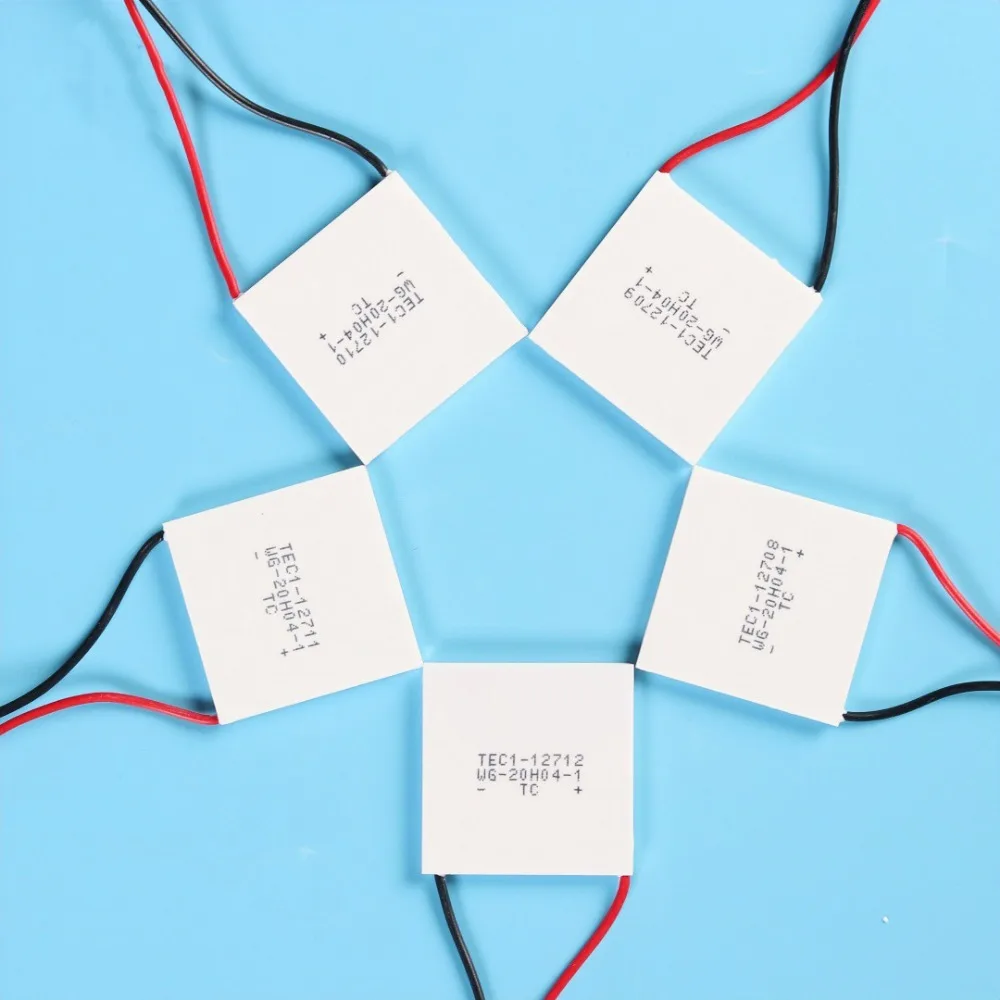 TEC1-127 Semiconductor Cooling Sheet 12V 40*40mm Thermoelectric Cooler Peltier Wire Length 300mm 9 Styles