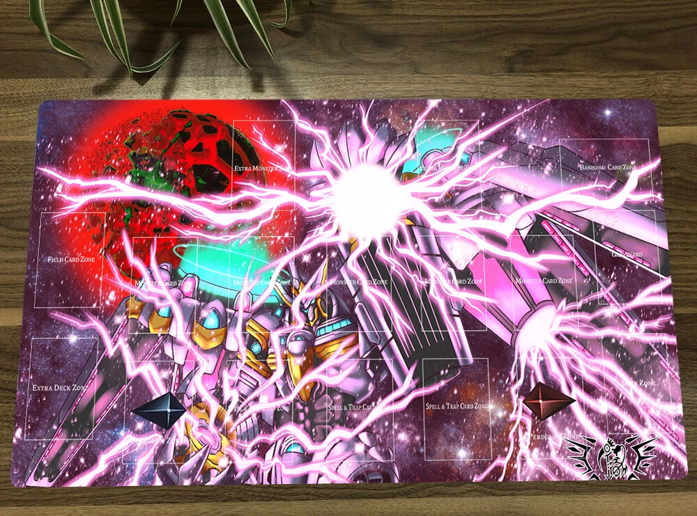 YuGiOh Divine Arsenal AA-ZEUS - Sky Thunder TCG CCG Mat Trading Card Game Mat Table Playmat Gaming Play Mat Mouse Pad With Bag