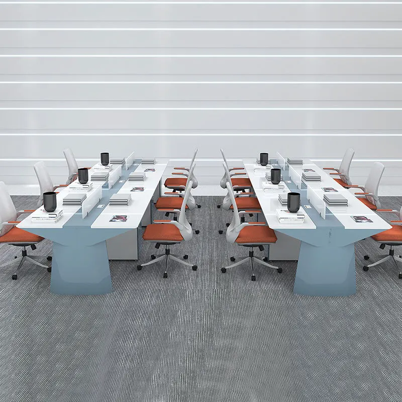 Staff desk simple modern paint staff seat 4/6 screen card seat work seat combination table and chair