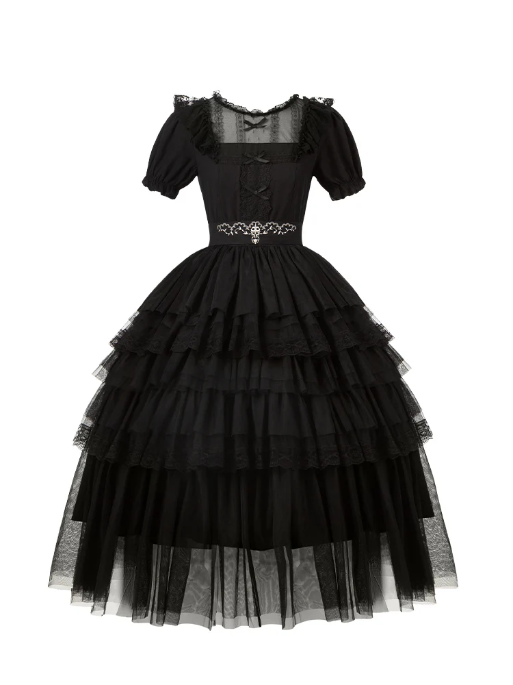 Original lolita retro gotisches kleid japanisches süßes mädchen tee party op kleid mit puji