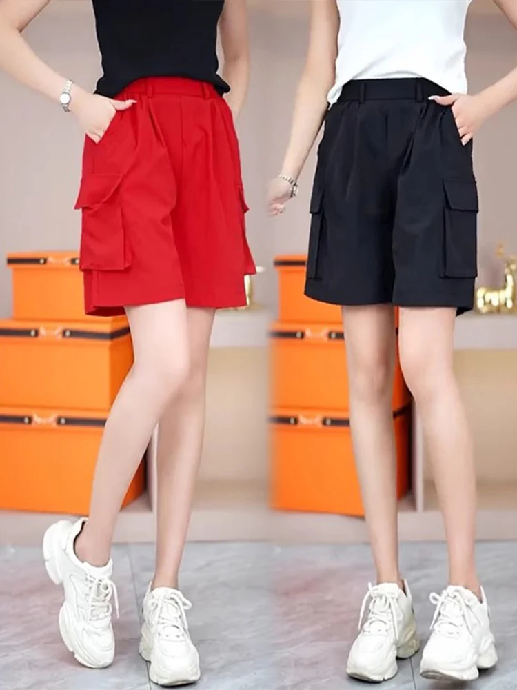 

High Waist Loose Fit Ice Silk Qui Dry Lightweight Women's Workwear orts Summer Commute Sle Faionable Casual Pants