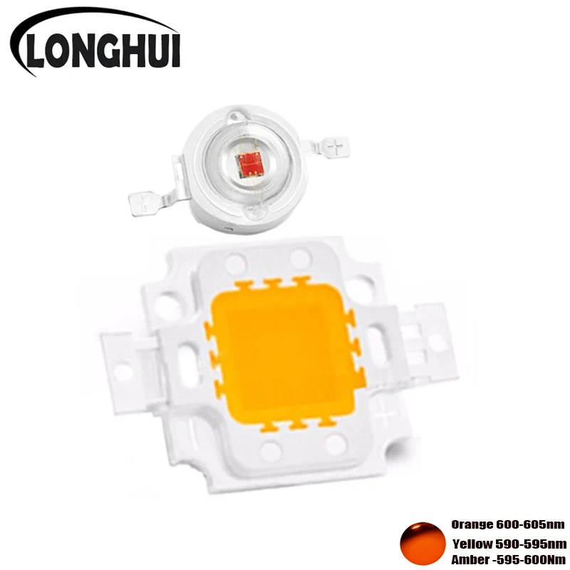 

High Power 1W 3W 5W LED Chip Amber Orange Yellow Deep Red 660nm Royal Blue 440nm for 5W 3W 1W DIY Spotlight Grow Light