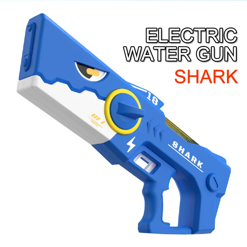 Shark Large Capacity Electric Water Gun Toy Continuous Firing Water gun Automatic Water Absorption Watergun Summer Pool Toy