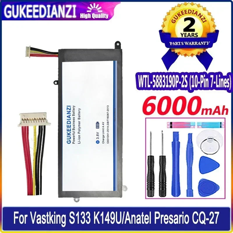 

Batteries WTL-5883190P-2S NV-357095-2S 6000mAh For Vastking S133 K149U For Axioo MyBook Pro P421 Anatel Presario CQ-27 Battery