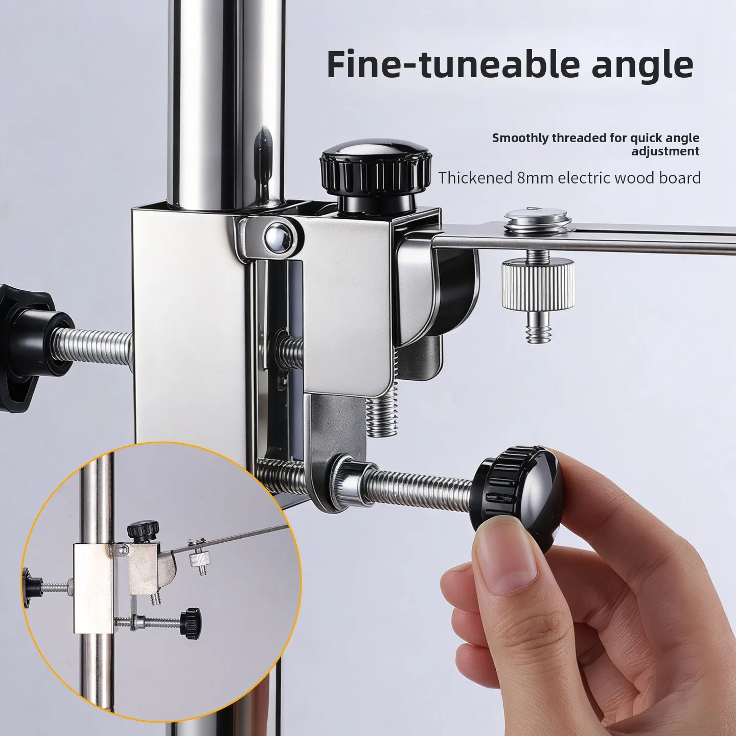 

Stainless Steel Ceiling Level Bracket - Thickened Widened Top-Mounted Woodworking Tool for Stable Ceiling Installation