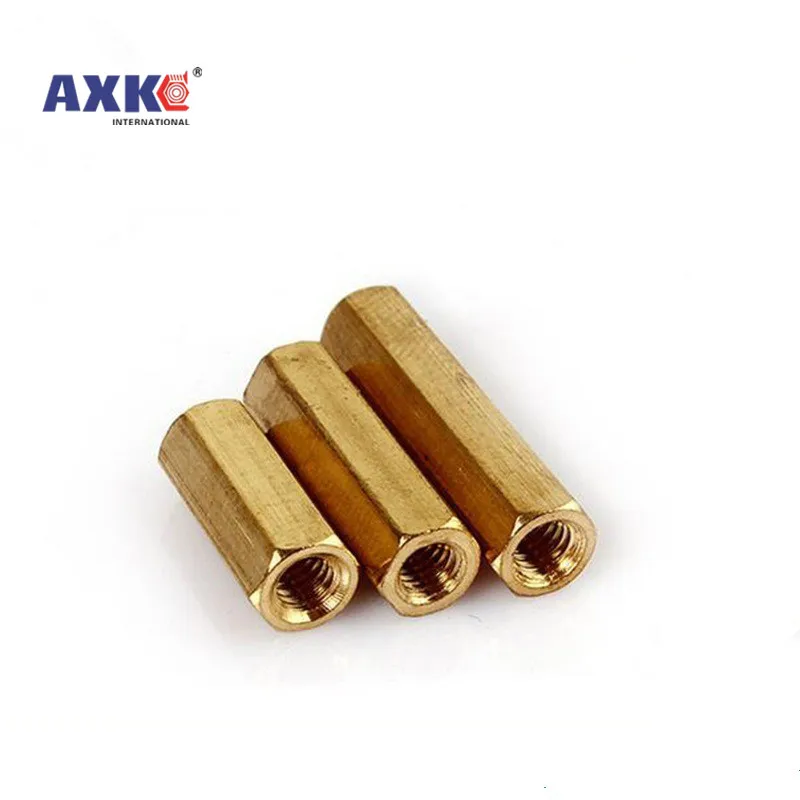 10/50pc Solid Brass Copper M2 M2.5 M3 M4 Hex Standoff Hexagon Pillar M-F F-F Male-Female Female Spacer for PCB Board Motherboard