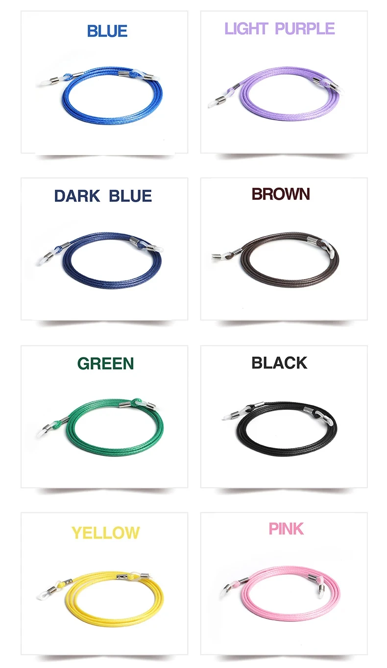 1 Stück Sonnenbrille Lanyard Strap Baumwolle Halskette Brillenschnüre Lesebrille Brillenzubehör für Damen und Herren 15 Farben – Detail 6