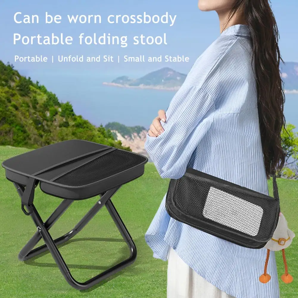 Portable multifunctional outdoor picnic camping folding chair, ultra light fishing stool, travel stool, fishing accessories