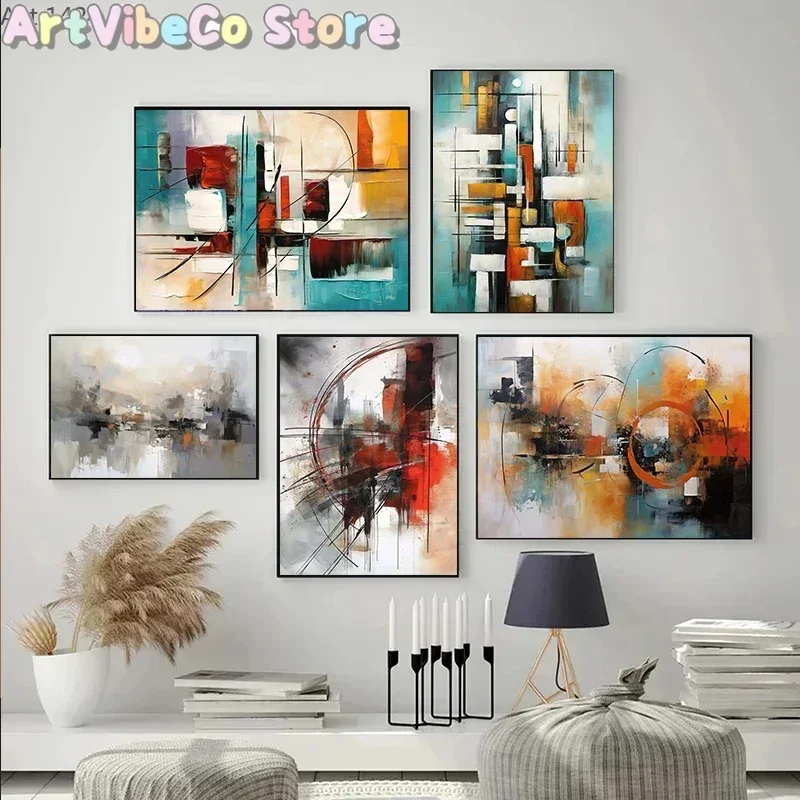 1pc frameless canvas painting Abstract Minimalist Matte Colour Posters and Prints Texture Canvas Painting Modern Wall Art Pic