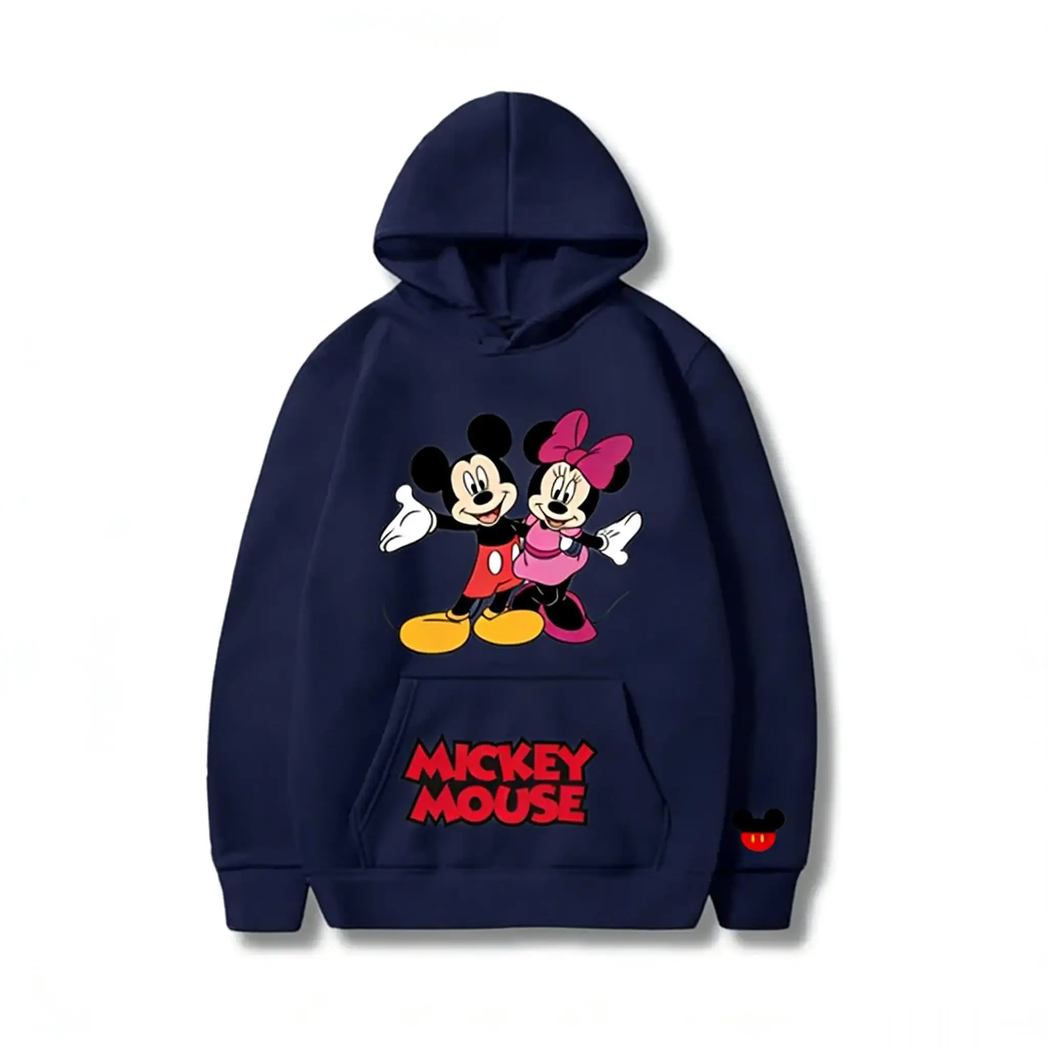

Толстовка с рисунком Микки Мауса и Минни, 2026, осенне-зимняя толстовка для мужчин и женщин, уличная одежда для пар, пуловер с рисунком Диснея, повседневные топы