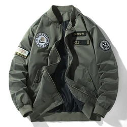 8XL 9XL 10XL Ma1 Bomber Jacket Men Plus Size Pilot Military Baseball Spring Autumn Casual Coat Badge Male Fashion Outerwear