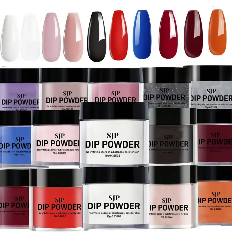 قطعة واحدة من سلسلة مسحوق الأكريليك الملون، مسحوق كريستال لفن الأظافر باللون الأحمر والأبيض والأرجواني اللامع، هدية عيد للنساء #1