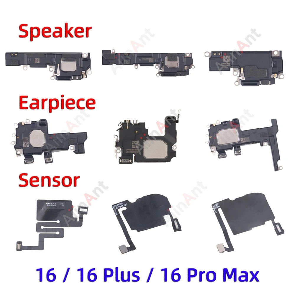 OEM Phone Proximity Sensor Loudspeaker Sound Ear Earpiece Loud Speaker Flex Cable For iPhone 16 Plus Pro Max 16e e Parts
