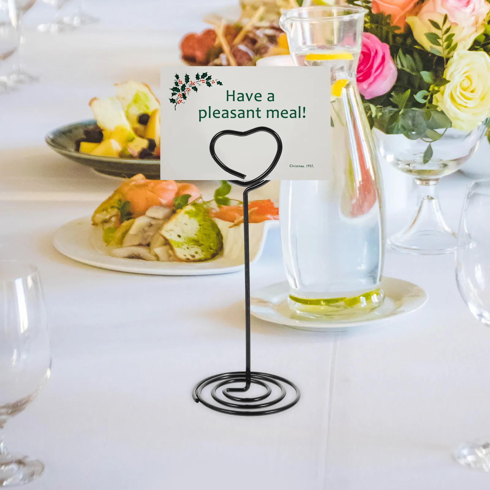 10Pcs Star Shape Memo Clip Table Card Holder Sturdy Steel Wire Picture Stand for Table Number Sign Menu Display