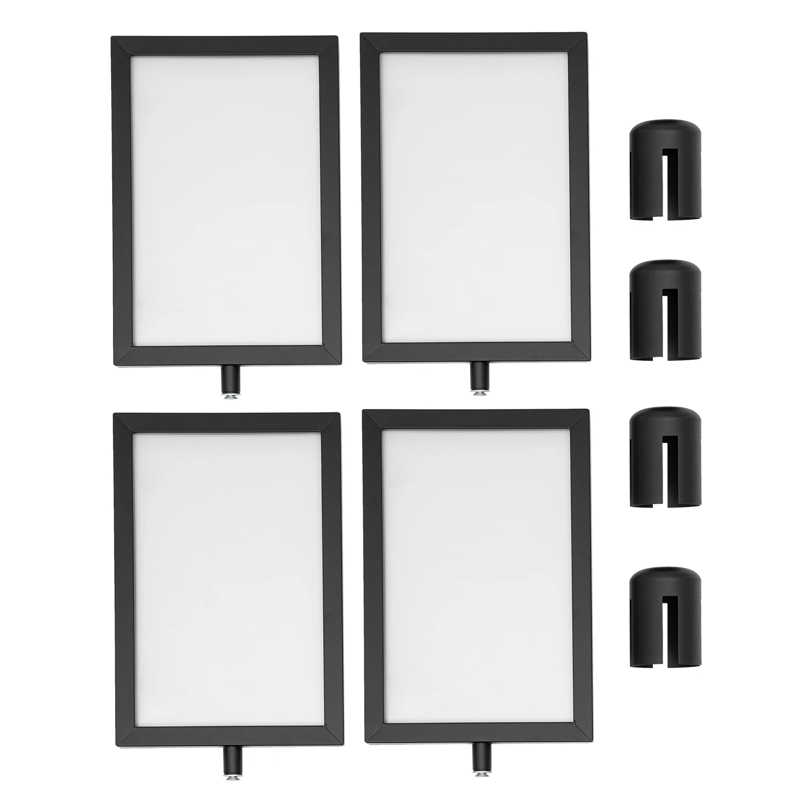 4Pcs A4 Sign Holders Double Sided Sign Frame Top Stand Poster Display Holder