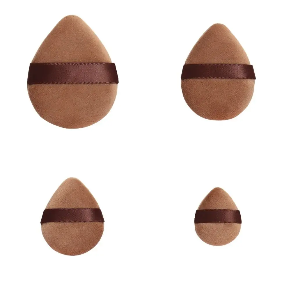 S/M/L Fluweel Cosmetisch Poederdeeg Super Zacht Bruin Mini Vinger Puff Foundation Tool Concealer Kussen Duim Luchtkussen Puff