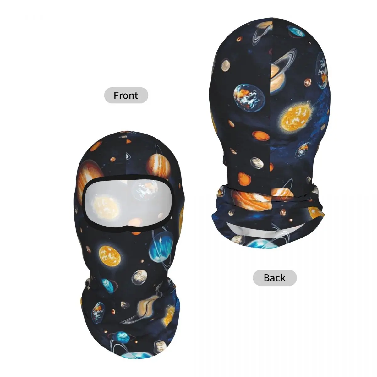 Solar System Space Planets Universe Breathable Thin Balaclava Full Face Mask Sun Protection Neck Gaiter For Motorcycle Fishing