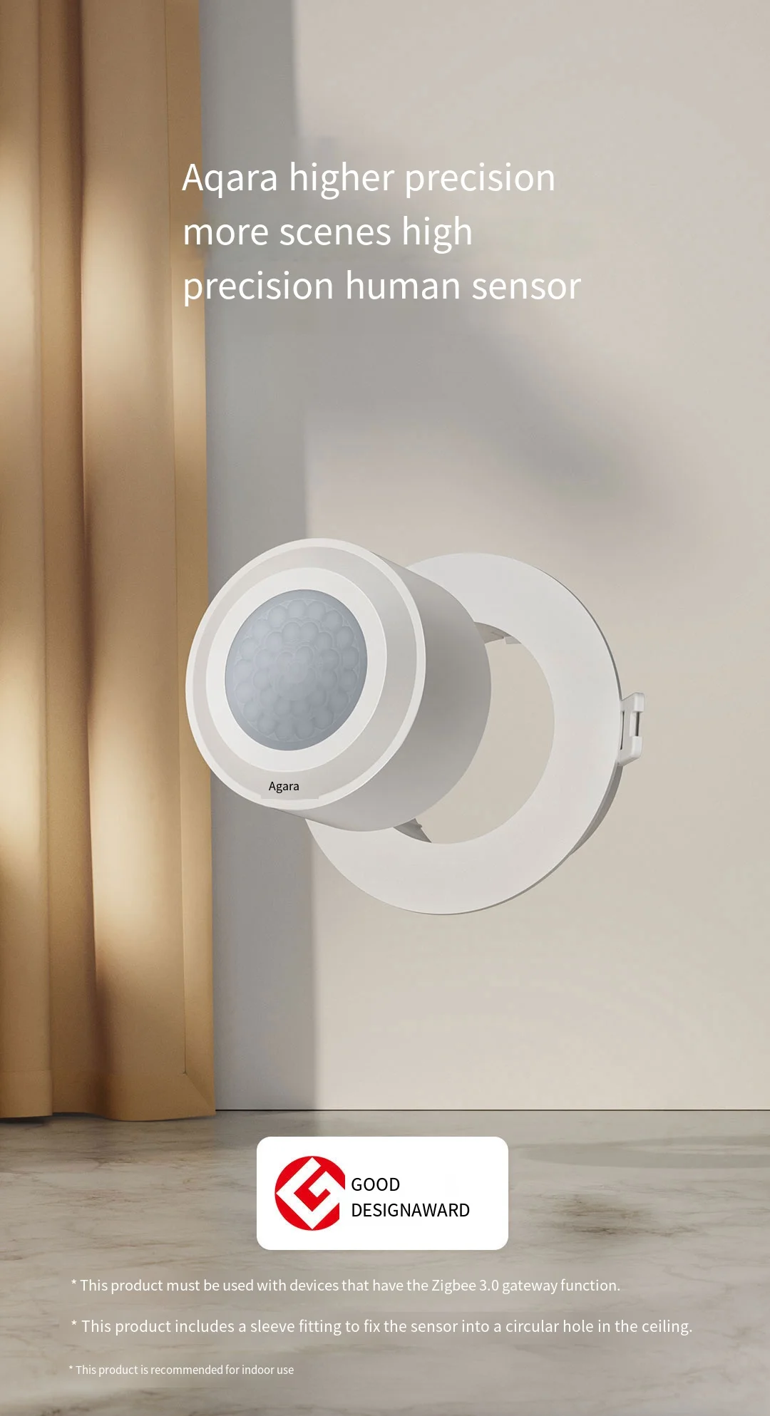 Aqara sensore umano ad alta precisione sensore del corpo Motion ZigBee 3.0 connessione Wireless intelligente funziona con Homekit aqara Home App