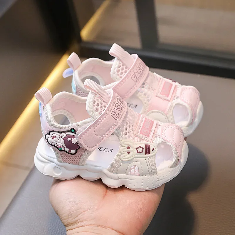 Summer New Toddler Shoes Baby Cartoon Shoes Versatile Soft Bottom Non-slip Girls Functional Shoes Children's Closed-toe Sandals