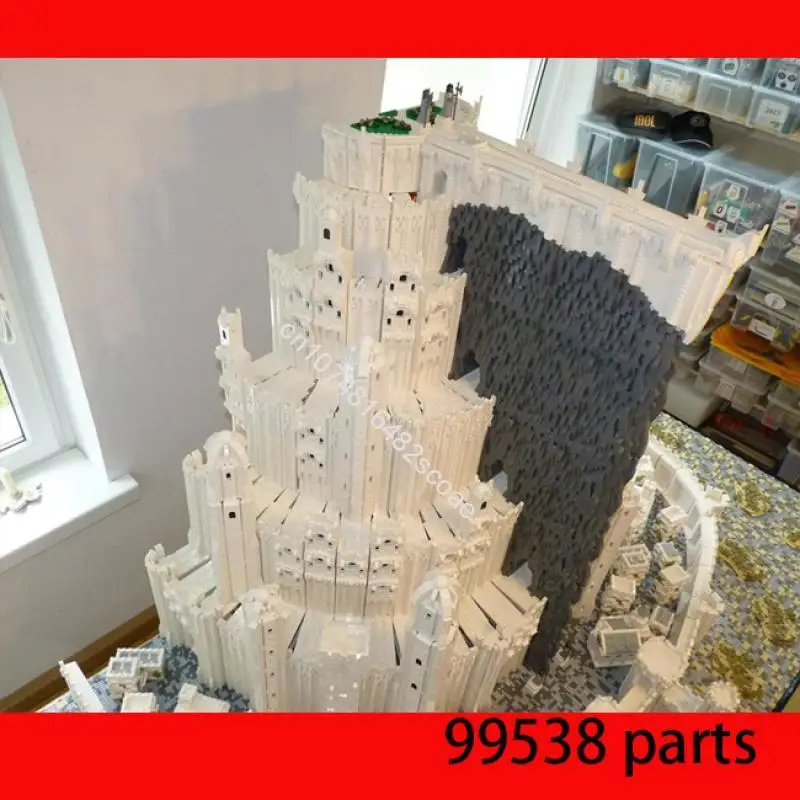 Dostosuj 99538 Części Wieża Strażnicza Kamienne Miasto Siedem Pierścieni - Część A Bardzo Duże Klocki MOC dla Dorosłych Zestawy Modelarskie Prezent