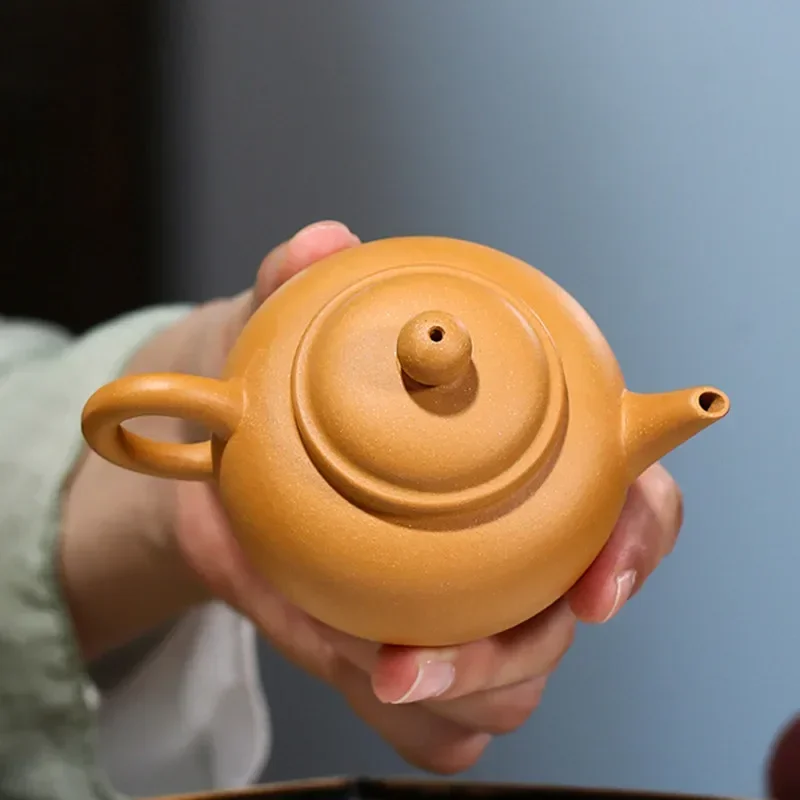 100ml Chinese Yixing Purple Clay Teapot Raw Ore Section Mud Home Tea Pot Ball Hole Filtration Zisha Kettle Handmade Tea Set