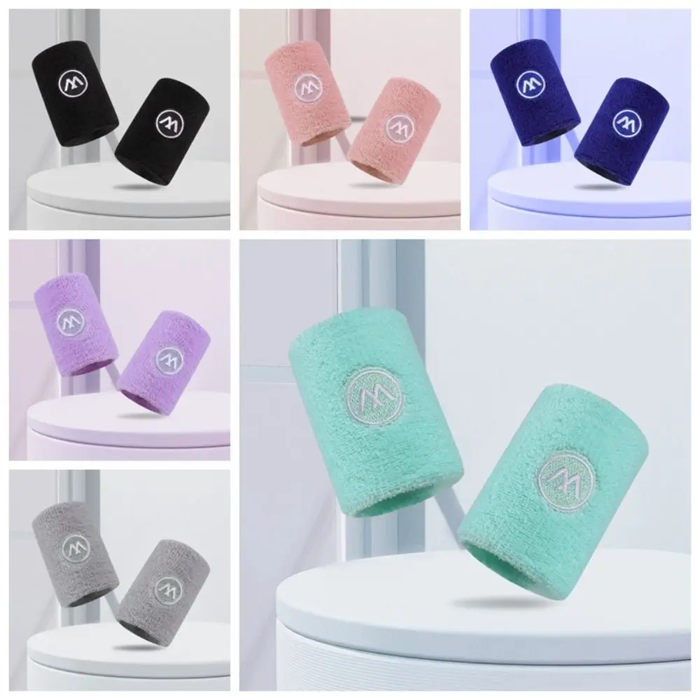 

Wrist Protector Absorb Sweat Towel Sweat Bands 6 Colors Female Sweat Wrist Towel Male Adults Sports Sweat Wristband Running