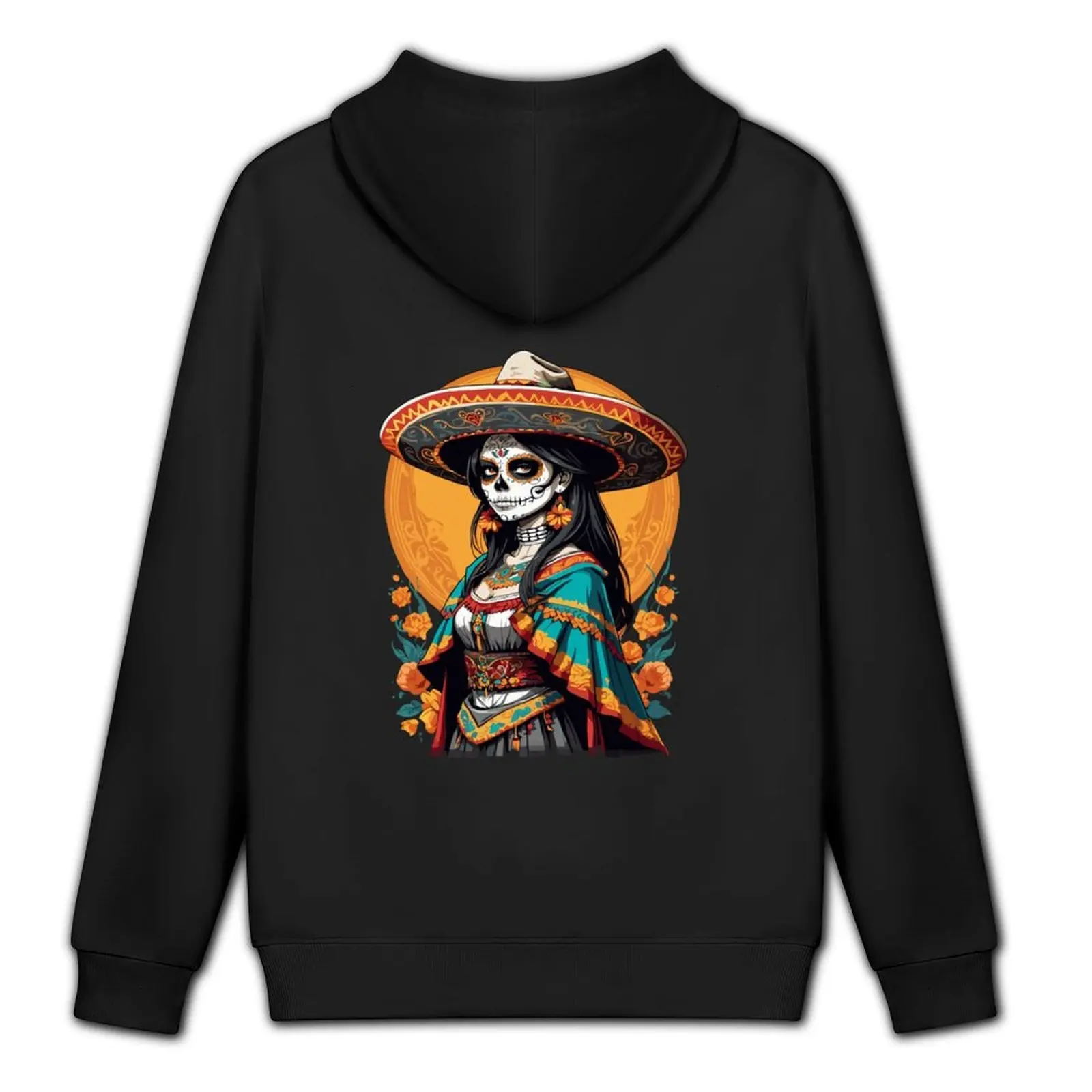 مبدع السكر الجمجمة المكسيك الجمجمة الشارع الشهير هوديي الملابس الجمالية معطف الرجال الخريف الخريف الملابس الجديدة في هوديس والبلوزات