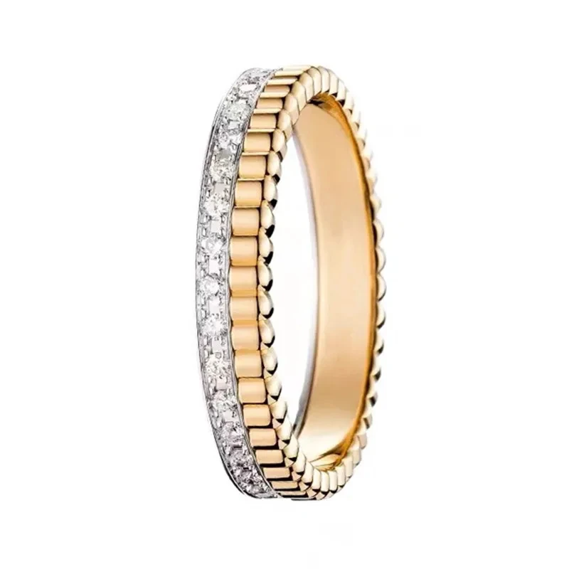 High quality 925 sterling silver rotating gear ring Ladies fashion luxury brand jewelry for Valentine's Day gifts