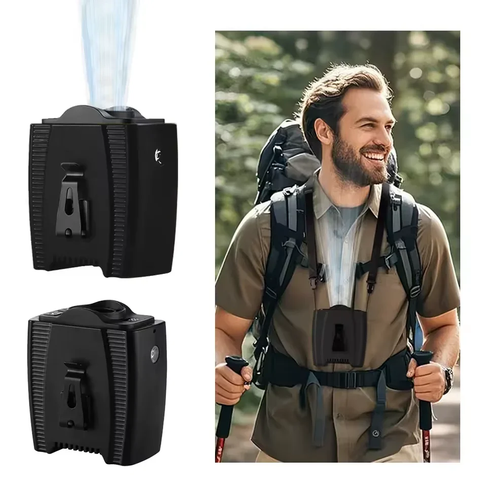 

10000mAh Waist-Worn Fan - 21H Runtime Mobile Charger with Digital Display for Outdoor Camping Hiking & Sports