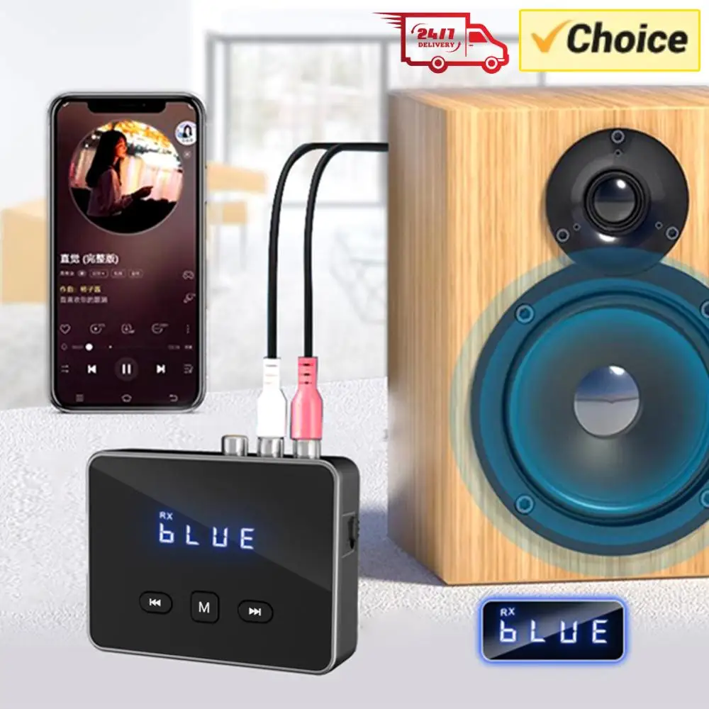 

Беспроводной аудиоадаптер BT 5.4 (передатчик/приемник) с разъемами AUX 3.5 мм, RCA, оптическим входом для ТВ/автомобиля/ПК/домашней стереосистемы/колонок