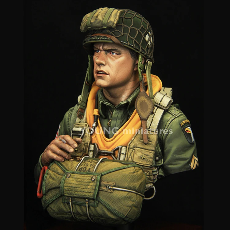 1/10 101st Airborne Division WWII - CURRAHEE, Resin Figure Bust GK, Military subject matter, Uncoated No colour