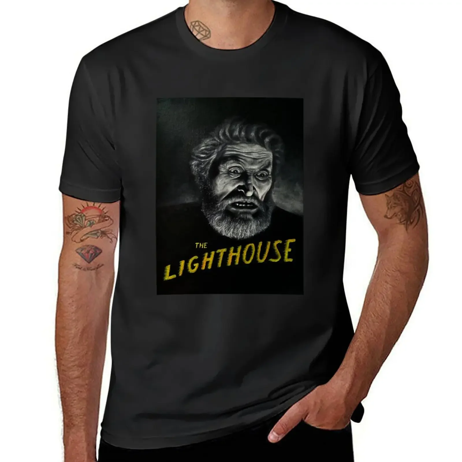 

Willem Dafoe - The Lighthouse Oil Painting T-Shirt blacks blue archive clothing for men