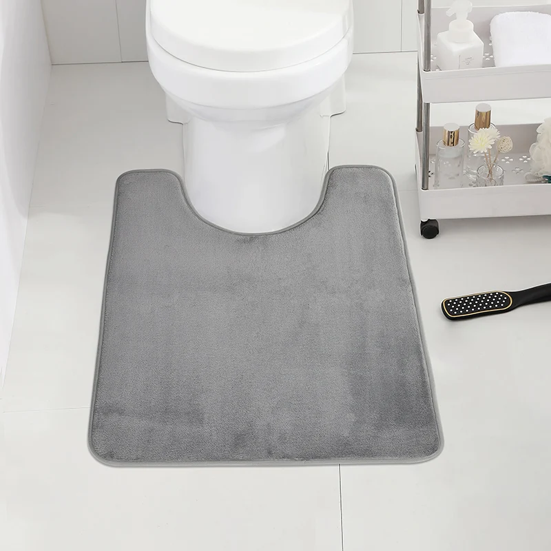 U-SHAPE Bathroom Floor Mat Toilet Mat Anti-slip Bathroom Mat Absorbent Bath Mat Home Decoration