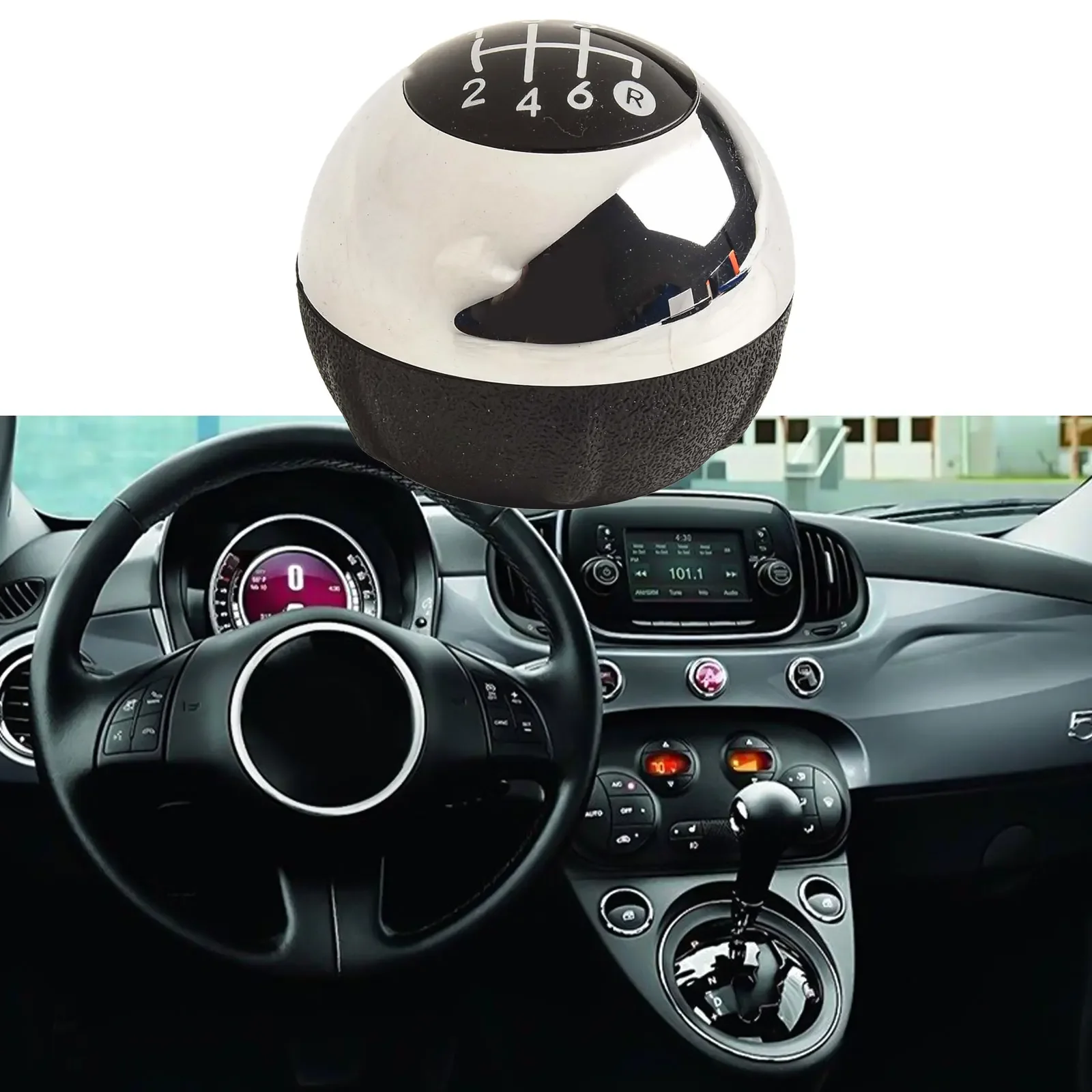 5 Speed Car Shift Head And Shift Gear Sleeve Gear Shift Knob And Defense Set For Fiat 500 500C 2012-18 0.39