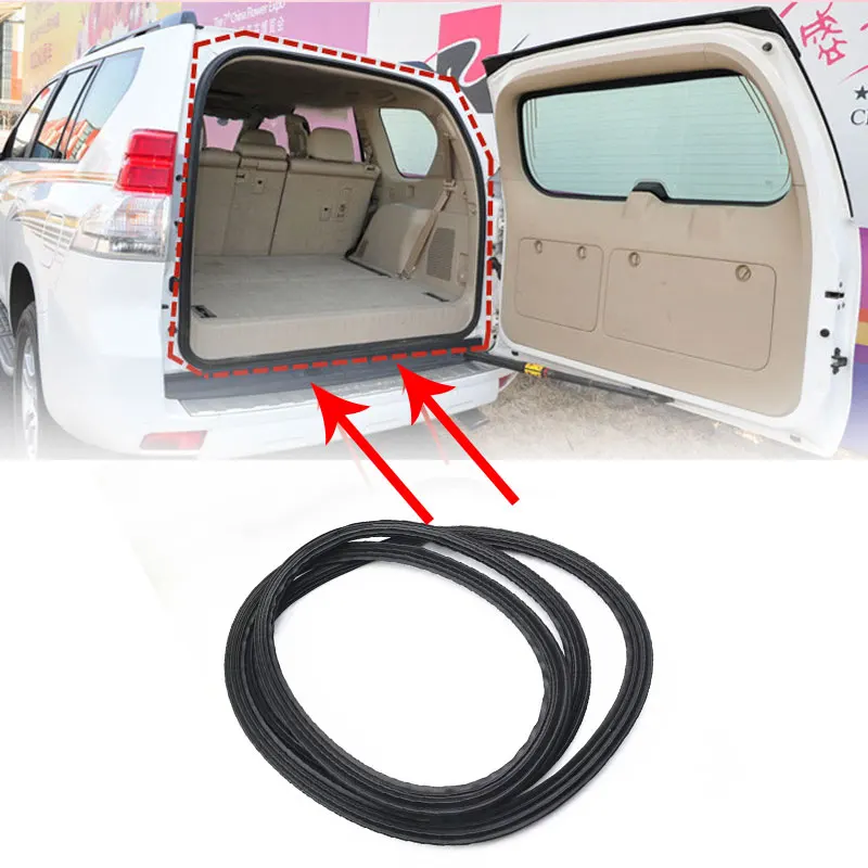 

1 Pcs Rubber Black Car Rear Trunk Tailgate Seal Strip For Toyota Land Cruiser Prado 120 LC120 2003-2009 For LC150 2010-2017