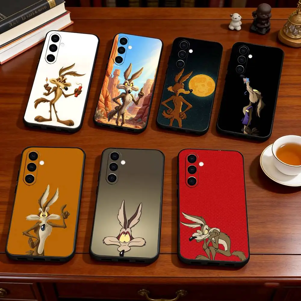 Road Runner W-Willy C-Coyote Phone Case For Samsung Galaxy A73,A72,A71,A70,A53,A52,A51,Others Soft Black Cover