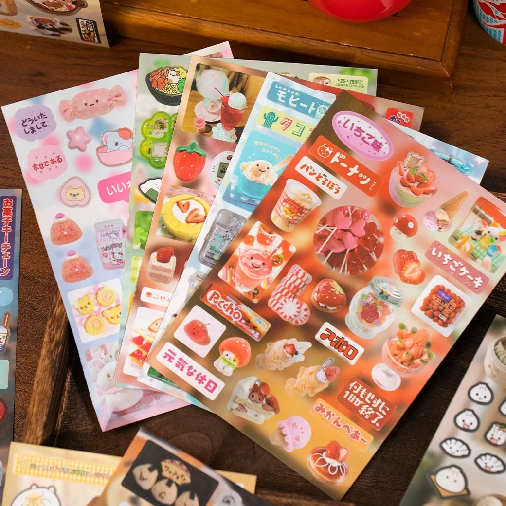 

20 Sheets Assorted Stickers Collection | Pre-Cut Sticker Book | Vintage Mini Cute Stickers | Journal Scrapbooking DIY Material