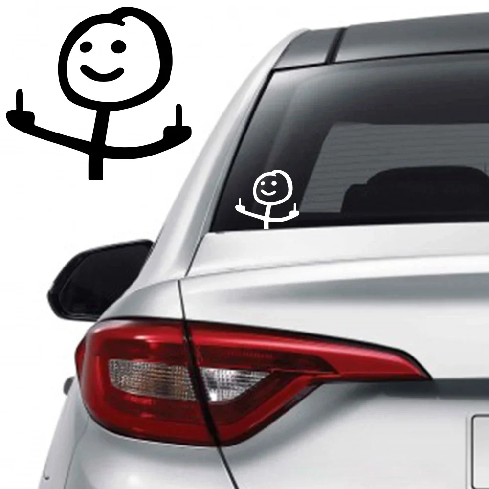 Creative FK Funny Stickers Middle Finger Styling Waterproof Decals Cars Trucks Window Windshield Bumper Erect Decor Accessories
