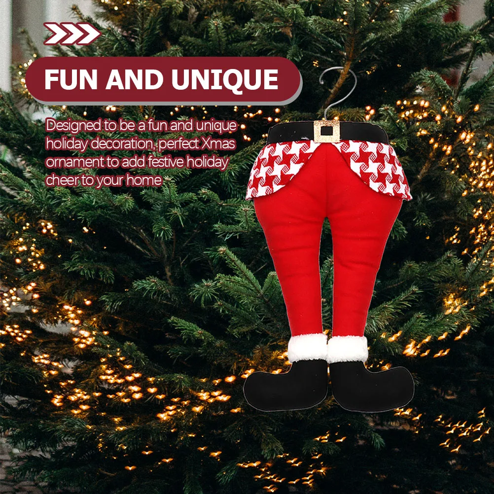 

Elf Legs Christmas Tree Decorations Stuffed Ornament Holiday Santa Feet Modeling Clearances Fireplace Legs Xmas Toppers Festive