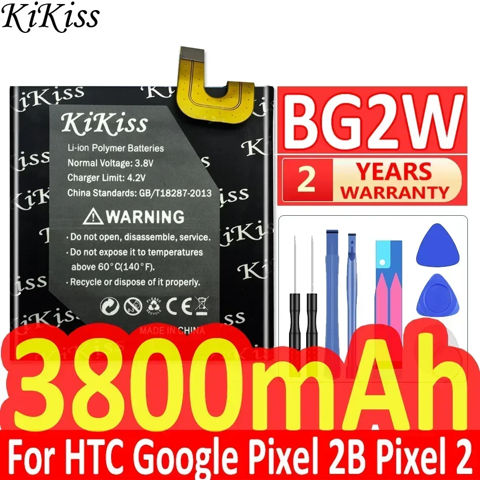 

Аккумулятор большой емкости BG2W на 3800 мА · ч для HTC Google Pixel 2B Pixel, аккумулятор большой мощности