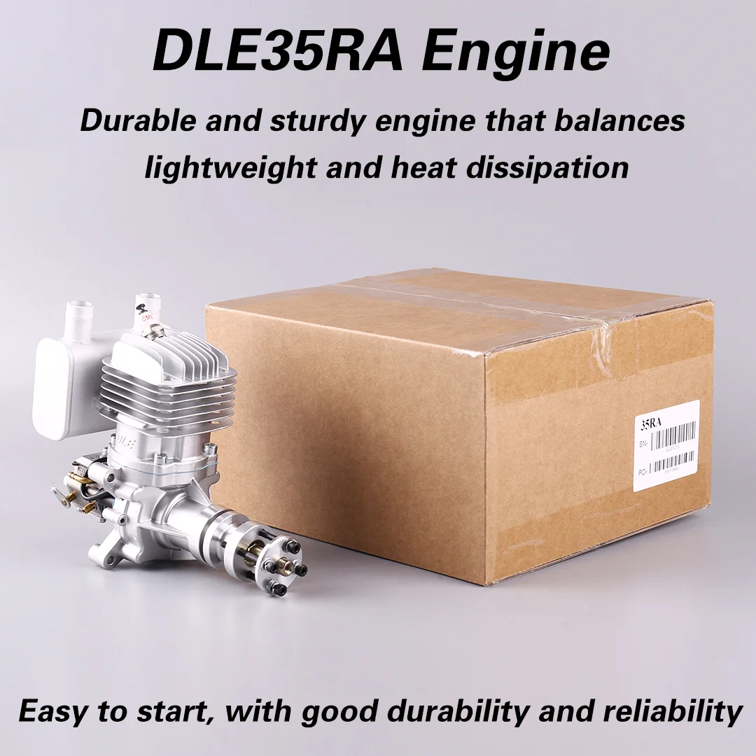

DLE35RA 35cc DLE GAS Engine For RC Airplane Fixed Wing Model Single Stroke Two Exhaust Wind Cold Hands Start Ater Stroke