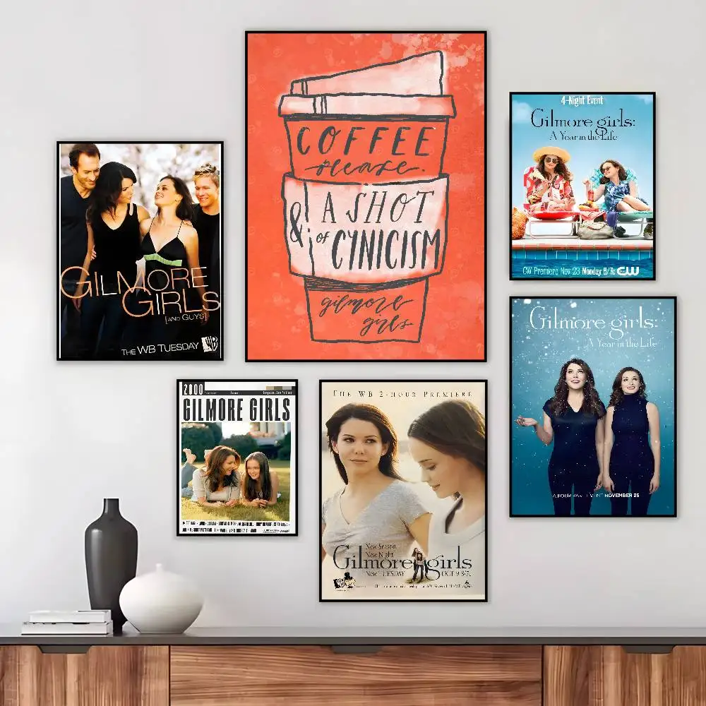 Popular TV Series Gilmore Girls Poster Art canvas HD aesthetic Printing Paper Wall Art for Living Room Bar fashion Home Decor