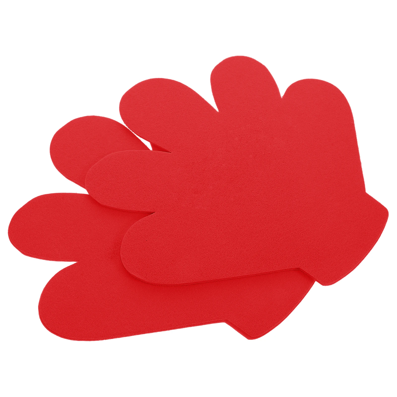 2 قطعة قفازات خمسة أصابع للتشجيع الدعائم اليدوية بوم بومس الرياضة مروحة أصابع قفازات أداء الرقص زهرة #4