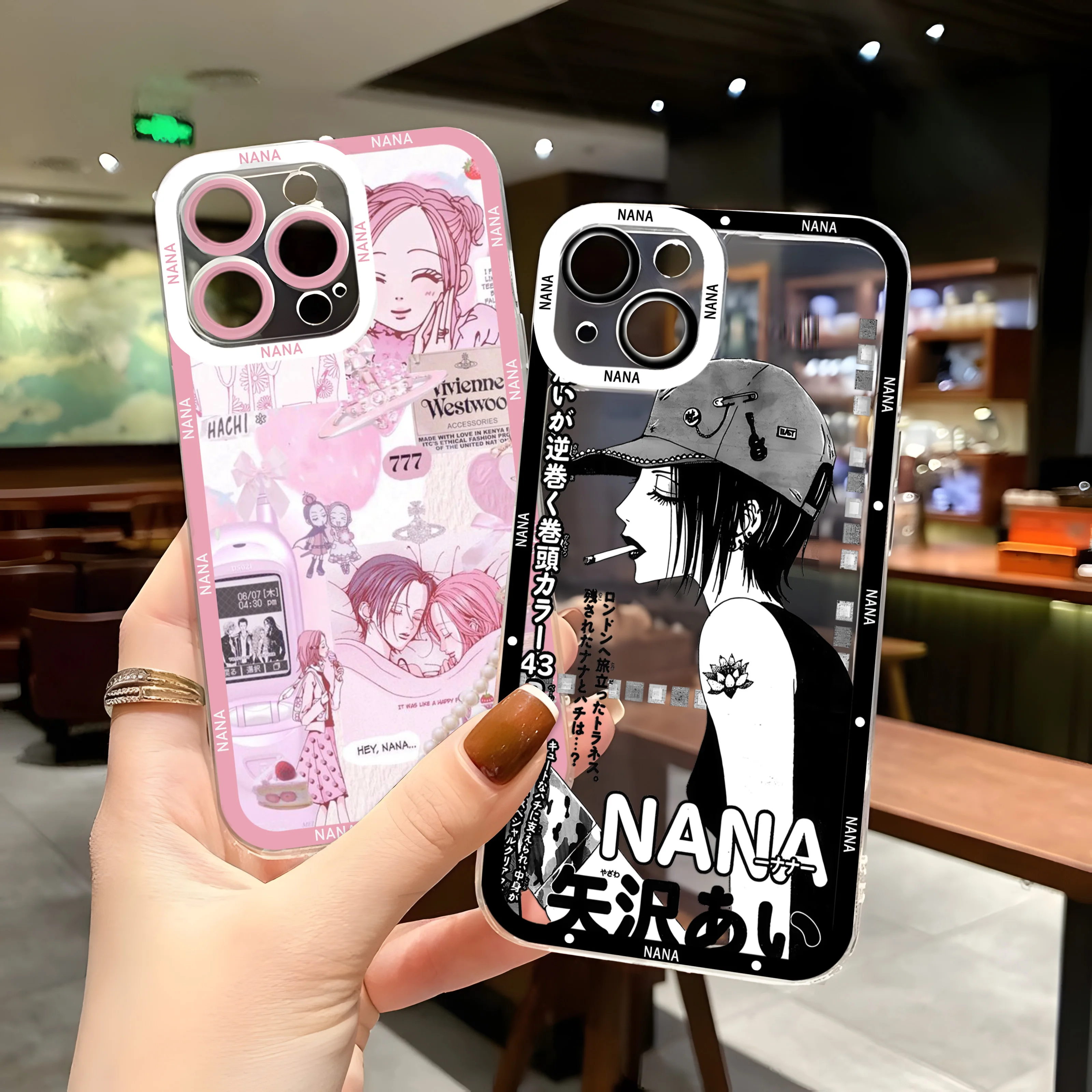 Anime Nanas hachi Phone Case For iPhone 16 15 14 13 12 11 Mini Pro Max X XR XSMax 7 8 Plus SE20 Transparent Cover